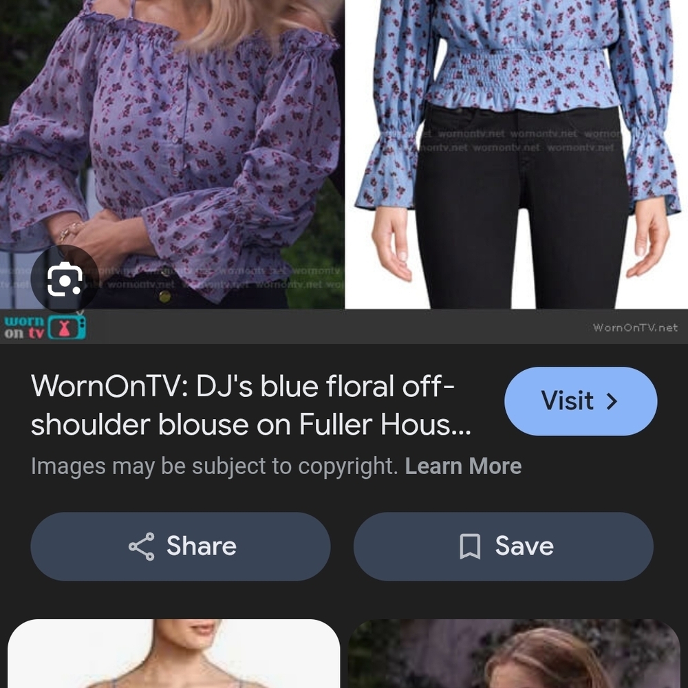 Parker Blue Floral Smocked Waist Blouse